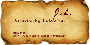 Jaloveczky Lukács névjegykártya